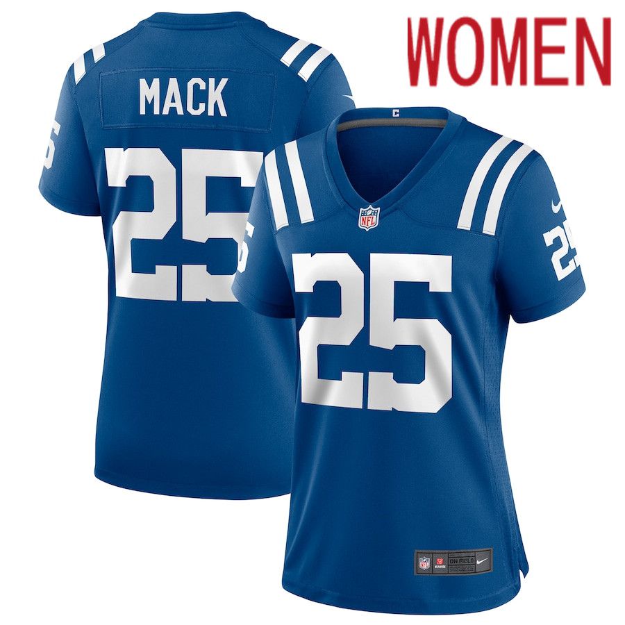 Women Indianapolis Colts #25 Marlon Mack Nike Royal Game NFL Jersey